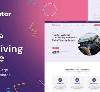Driveria - Car Driving Course Elementor Template Kit