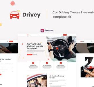 Drivey - Car Driving Course Elementor Template Kit