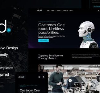 Droid - Robotics & Technology Services Elementor Template Kit