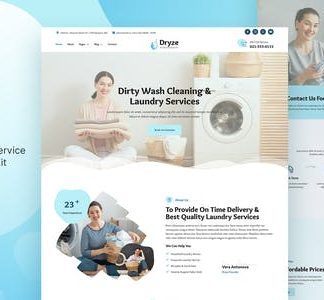 Dryze – Dry Cleaning & Laundry Service Elementor Template Kit