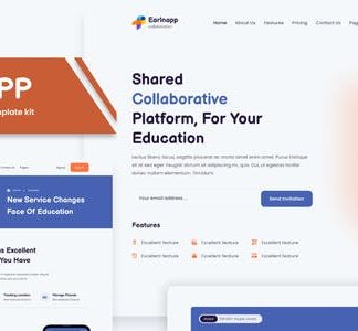 Earlnapp - Online Education App Elementor Template Kit