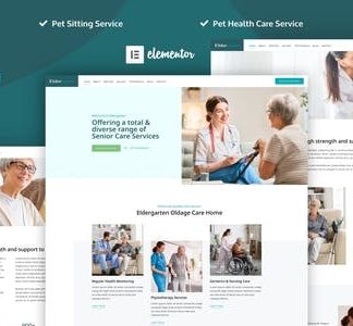 Eldergarten - Elder Care & Senior Home Elementor Pro Template Kit