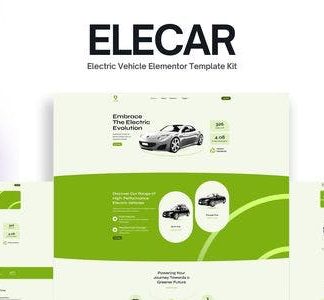 Elecar - Electric Vehicle Elementor Template Kit
