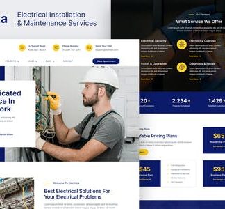 Electriza – Electrical Installation & Maintenance Services Elementor Template Kit