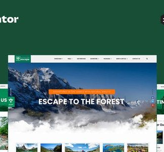 Escape - Forest Travel Adventure Elementor Pro Full Site Template Kit