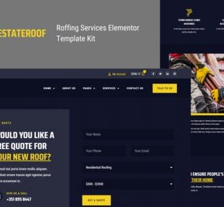 EstateRoof - Roofing Services Elementor Template Kit