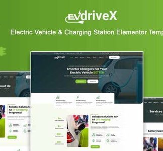 EVdriveX - Electric Vehicle & Charging Station Elementor Template Kit