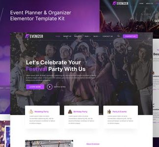 Evenizer – Event Planner & Organizer Elementor Template Kit