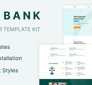 Exobank - Financial Elementor Template Kit