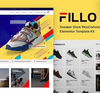 Fillo – Shoes & Sneakers Store WooCommerce Elementor Template Kit