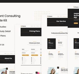 Finanvo | Finance & Investment Consulting Elementor Template Kit