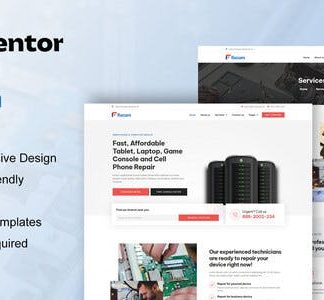 Fixcom - Mobile Phone & Computer Repair Elementor Template Kit