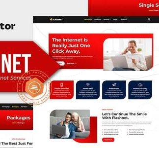 Flashnet - Broadband & Telecom Internet Provider Elementor Template kit