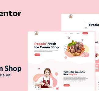 Flato - Ice Cream Shop Elementor Template Kit