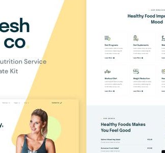 Freshco - Healthy Food & Nutrition Service Elementor Template Kit