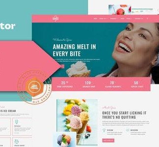 Gaice - Ice Cream Shop Elementor Template Kit