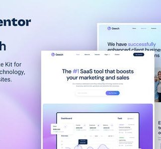Geech - SaaS & Tech Startup Company Elementor Template Kit