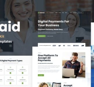 GetPaid - Payment Gateway & Fintech Service WordPress Elementor Template Kit