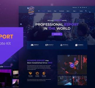 GGWEPE – Esports & Gaming Elementor Template Kit