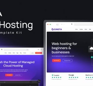 Ginsta - Cloud Hosting Company Elementor Template Kit