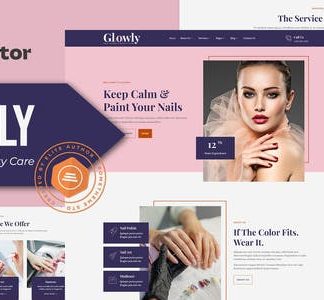 Glowly - Nail Salon & Beauty Care Elementor Template Kit