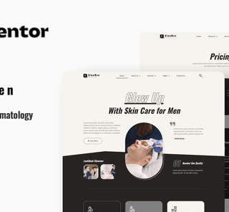 Glowmen - Men Skincare & Dermatology Elementor Template Kit
