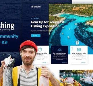 Go Fishing - Fishing Club Community Elementor Template Kit