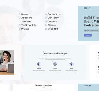Gocast - Podcast & Digital Agency Template Kit