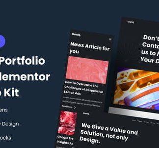 GonQ Creative Portfolio Agency Elementor Template Kit