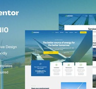 Greenio - Green Energy & Technology Company Elementor Template Kit