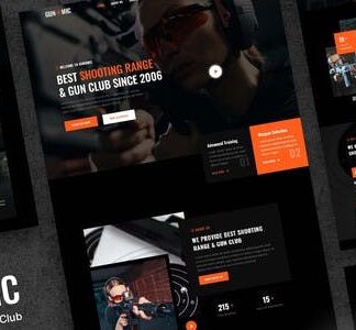 Gunomic – Shooting Range & Gun Club Elementor Template Kit