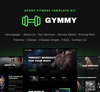 Gymmy - Fitness & Gym Elementor Template Kit