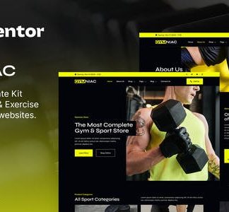 Gymniac - Fitness & Exercise Equipment Store Elementor Template Kit