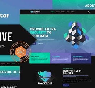 Hacktive - Cyber Security Service Elementor Template Kit
