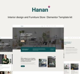 Hanan - Interior Design & Furniture Store Elementor Template kit