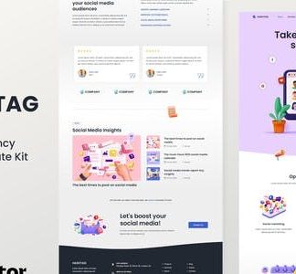 Hashtag - Social Media Agency Elementor Template Kit