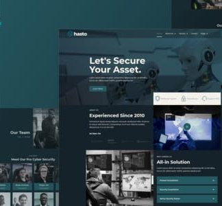 Hasto - Cyber Tech Security Service Elementor Template Kit