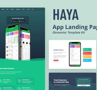 Haya - App Startup Elementor Template Kit