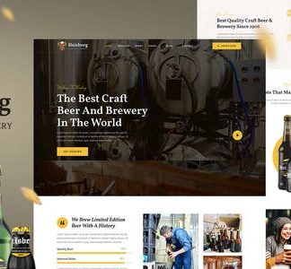 Heisberg - Craft Beer & Brewery Elementor Template Kit