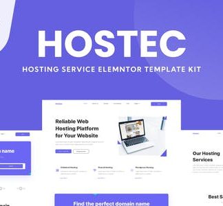 Hostec - Hosting Service Elementor Template Kit