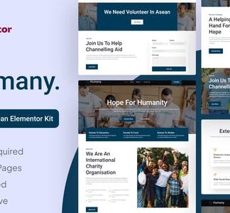 Humany - Charity Elementor Pro Template Kit