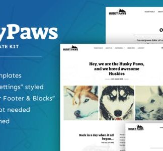 HuskyPaws - Dog Breeder Elementor Template Kit