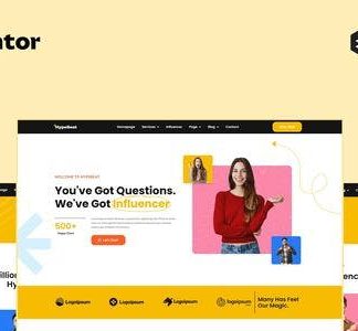 Hypebeat - Influencer Marketing Agency Elementor Pro Full Site Template Kit