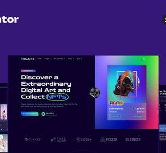 IMAGINE - Creative NFT Portfolio Elementor Pro Full Site Template Kit