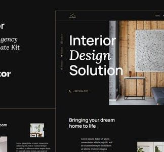 Indoor - Dark Interior Design & Architecture Agency Elementor Template Kit