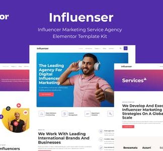 Influenser - Influencer Marketing Services Agency Elementor Template Kit