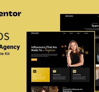 Influos - Influencer Agency Elementor Template Kit