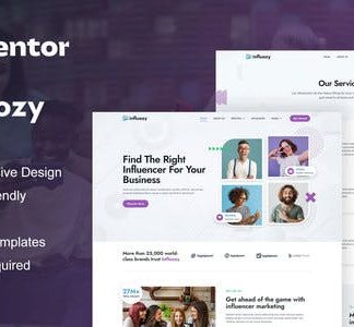 Influozy - Influencer Marketing Agency Elementor Pro Template Kit
