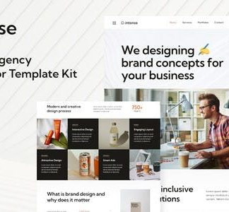 Intense - Creative Digital Agency Services Elementor Template Kit