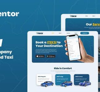 Iteksi - Transport Company & Taxi App Elementor Template Kit
